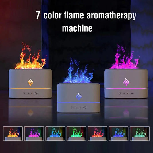 7 colors fire flame room humidifier